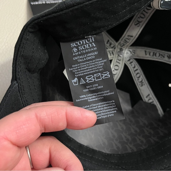 NWT - Scotch & Soda Adult Embroidered Logo Tuck Strap Baseball Cap - Picture 6 of 6